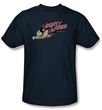 Mighty Mouse T-shirt - TV Series Mighty Retro Youth Kids Navy Blue Tee