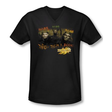 Mirrormask Shirt Slim Fit V Neck Hungry Black Tee T-Shirt