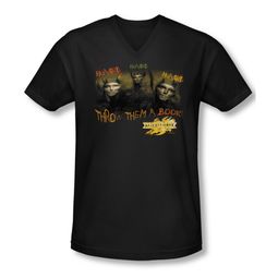 Mirrormask Shirt Slim Fit V Neck Hungry Black Tee T-Shirt Mirrormask Shirt Slim Fit V Neck Hungry Black Tee T-Shirt