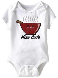 Miso Cute Funny Baby Romper White Infant Babies Creeper Miso Cute Funny Baby Romper White Infant Babies Creeper