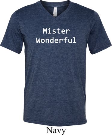 Mister Wonderful Mens Tri Blend V-neck Shirt