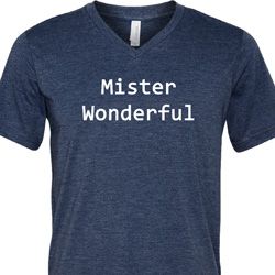 Mister Wonderful Mens Tri Blend V-neck Shirt Mister Wonderful Mens Tri Blend V-neck Shirt