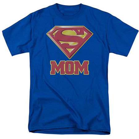 Mom T-shirt - Super Mom Mother's Adult Royal Blue Tee