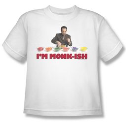 Monk Shirt Kids I'm Monk Ish White Youth Tee T-Shirt