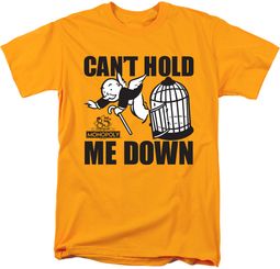 Monopoly Board Game Can't Hold Me Down Adult T shirt - Gold