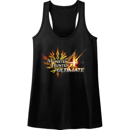 Monster Hunter 4 Juniors Tank Top Ultimate Logo Black Racerback