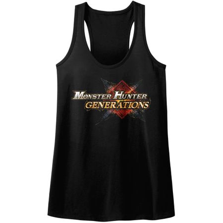 Monster Hunter Juniors Tank Top Generations Logo Black Racerback