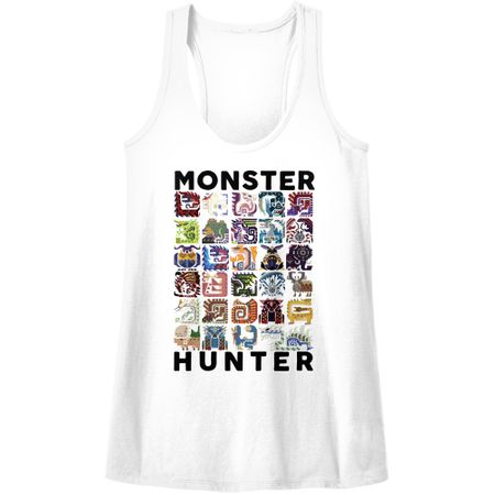 Monster Hunter Juniors Tank Top Let's Hunt White Racerback