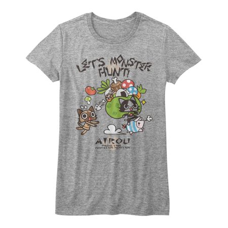 Monster Hunter Shirt Juniors Airou Hunter Athletic Heather T-Shirt