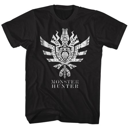 Monster Hunter Shirt Ultimate Logo Symbol Black T-Shirt