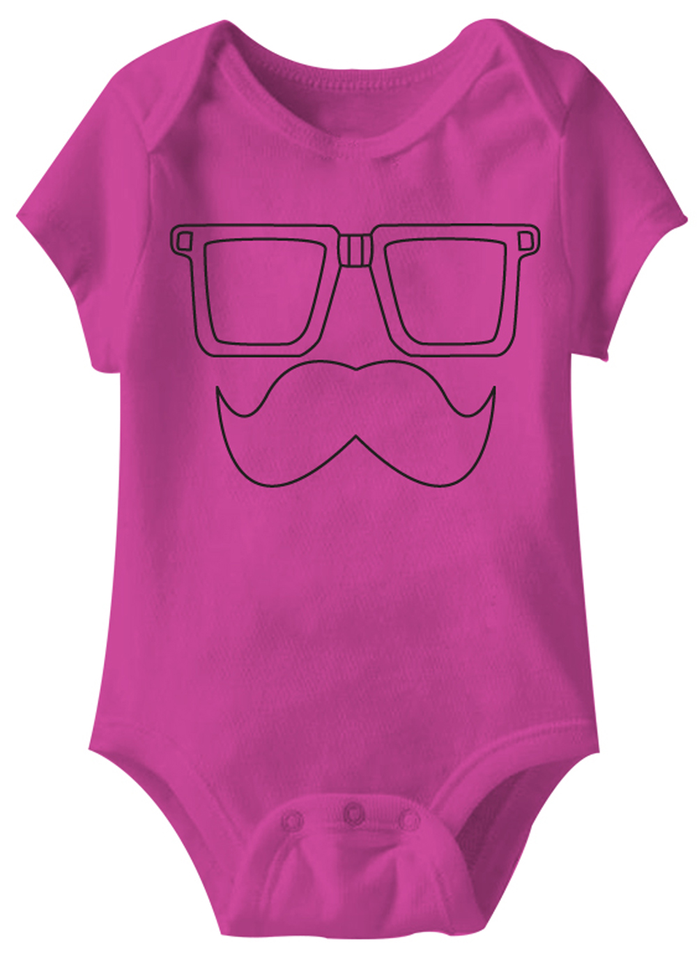 Moostash Funny Baby Romper Hot Pink Infant Babies Creeper Funny Baby