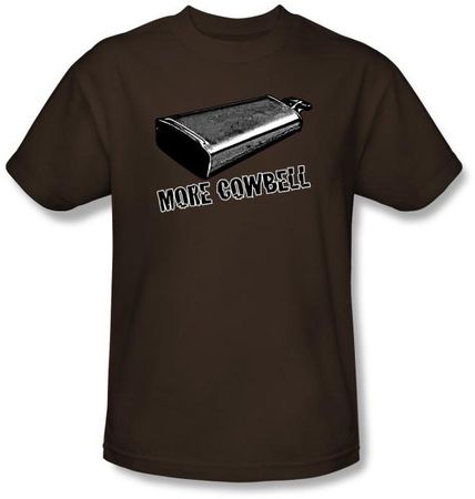 More Cowbell Retro Shirt Funny Drummer Musician Brown T-shirt