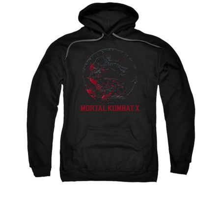 Mortal Kombat Hoodie Bloody Logo Black Sweatshirt Hoody