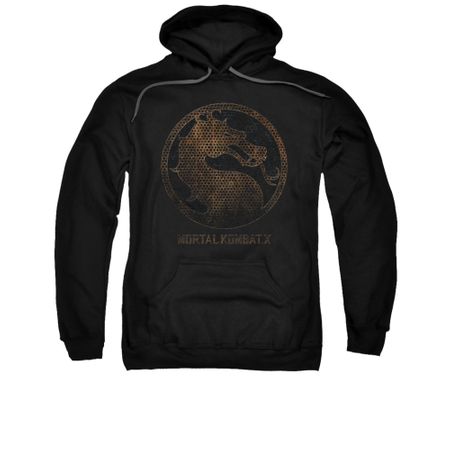 Mortal Kombat Hoodie Metal Logo Black Sweatshirt Hoody