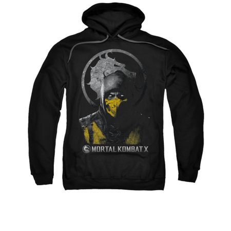 Mortal Kombat Hoodie Scorpion Black Sweatshirt Hoody