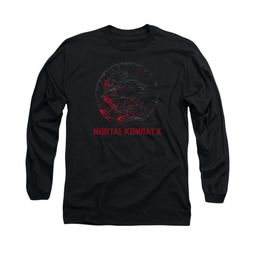 Mortal Kombat Shirt Bloody Logo Long Sleeve Black Tee T-Shirt Mortal Kombat Shirt Bloody Logo Long Sleeve Black Tee T-Shirt