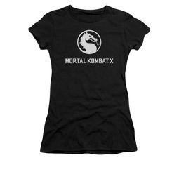 Mortal Kombat Shirt Juniors White Dragon Logo Black T-Shirt