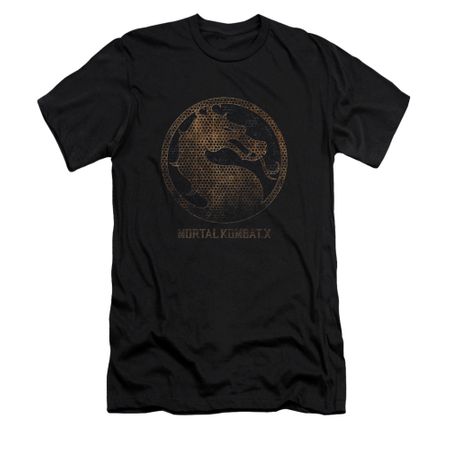 Mortal Kombat Shirt Slim Fit Metal Logo Black T-Shirt