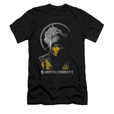 Mortal Kombat Shirt Slim Fit Scorpion Black T-Shirt
