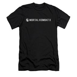 Mortal Kombat Shirt Slim Fit White Logo Black T-Shirt