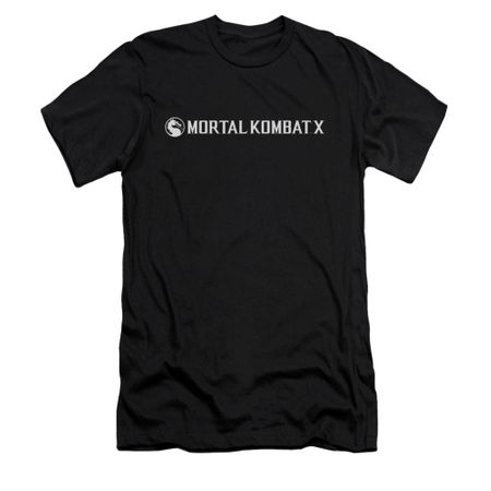 Mortal Kombat Shirt Slim Fit White Logo Black T-Shirt