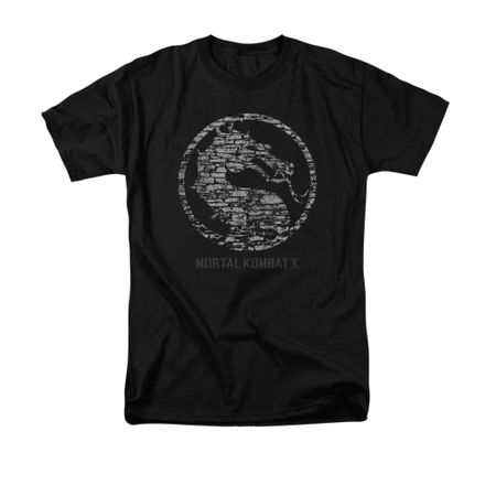 Mortal Kombat Shirt Stone Logo Black T-Shirt