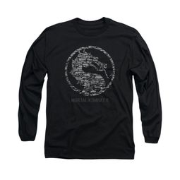 Mortal Kombat Shirt Stone Logo Long Sleeve Black Tee T-Shirt Mortal Kombat Shirt Stone Logo Long Sleeve Black Tee T-Shirt