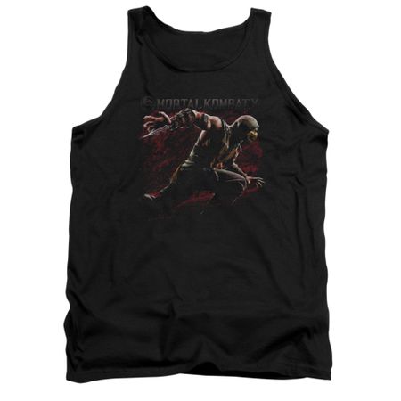 Mortal Kombat Shirt Tank Top Scorpion Lunge Black Tanktop