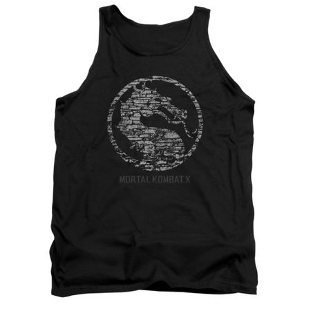 Mortal Kombat Shirt Tank Top Stone Logo Black Tanktop