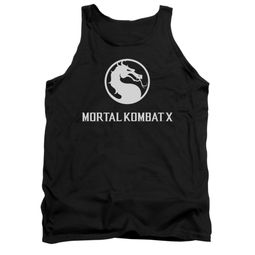 Mortal Kombat Shirt Tank Top White Dragon Logo Black Tanktop