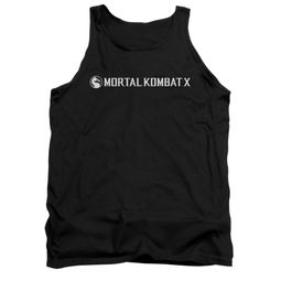 Mortal Kombat Shirt Tank Top White Logo Black Tanktop