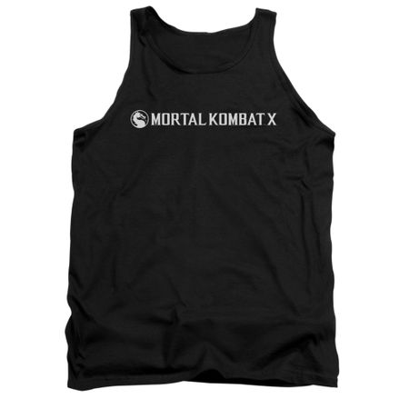 Mortal Kombat Shirt Tank Top White Logo Black Tanktop