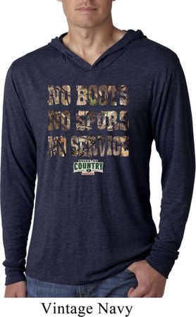 Mossy Oak No Boots No Spurs No Service Lightweight Hoodie Shirt