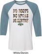 Mossy Oak No Boots No Spurs No Service Mens Raglan Shirt