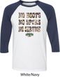 Mossy Oak No Boots No Spurs No Service Mens Raglan Shirt