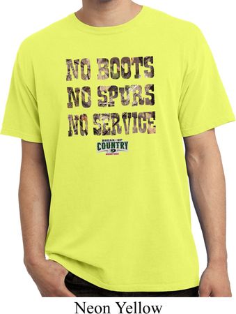 Mossy Oak No Boots No Spurs No Service Pigment Dyed Shirt