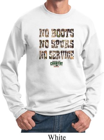 Mossy Oak No Boots No Spurs No Service Sweatshirt