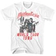 Motley Crue 1986 World Tour Adult T-shirt - White