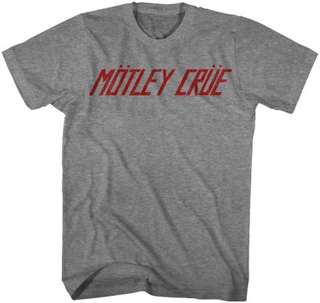 Motley Crue LOGO Adult T-shirt - Gray