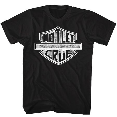 Motley Crue MC Logo Adult 80s Glam T-shirt - Black