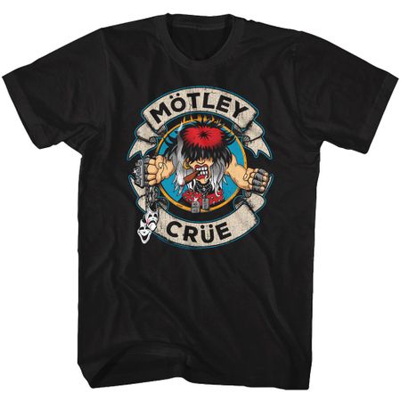 Motley Crue MOTLEYCRUE 80s Glam Band T-shirt - Black