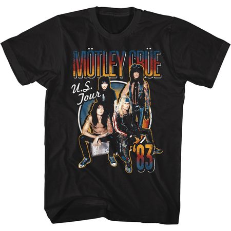 Motley Crue 1983 Tour T-shirt - Black