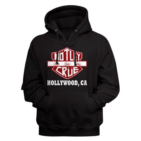 Motley Crue Sign Hollywood California Hoodie Sweatshirt - Black