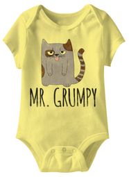 Mr Grumpy Funny Baby Romper Yellow Infant Babies Creeper Mr Grumpy Funny Baby Romper Yellow Infant Babies Creeper