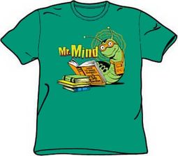 Mr Mind T-shirt - Monster Society of Evil Adult Kelly Green Tee