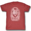 Mr. T Shirt Beards Adult Dirty Heather Red Tee T-Shirt