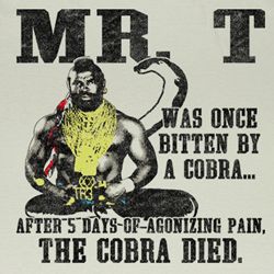 Mr. T Shirt Cobra Died Adult Natural Tee T-Shirt