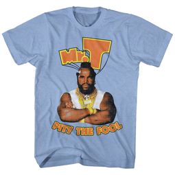 Mr. T Shirt Pity The Fool Light Blue T-Shirt