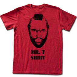 Mr. T T-shirt Mr. T Shirt Adult Red Tee Shirt