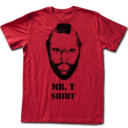 Mr. T T-shirt Mr. T Shirt Adult Red Tee Shirt